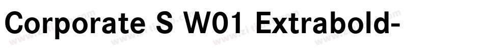 Corporate S W01 Extrabold字体转换